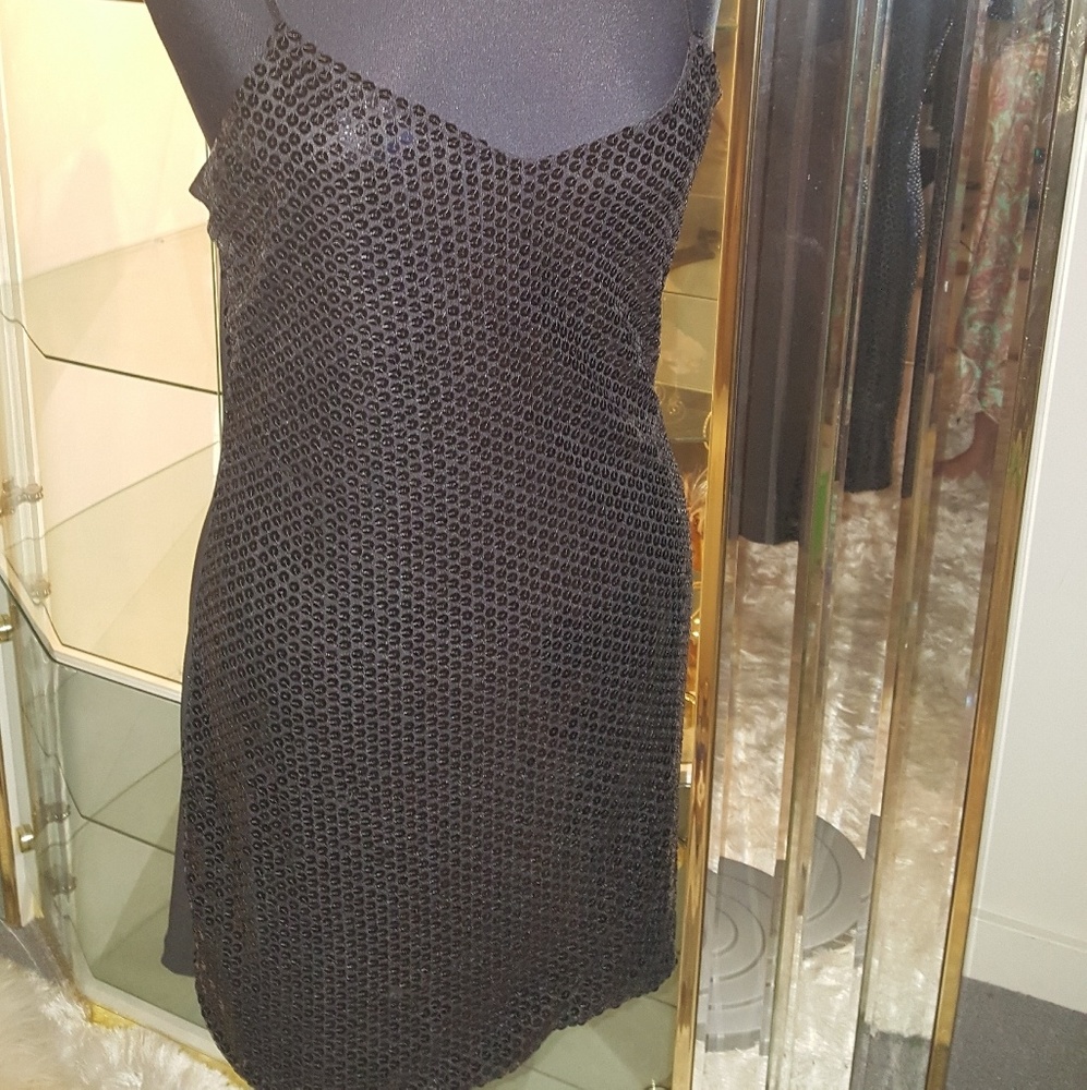 Black Sequin Slipdress